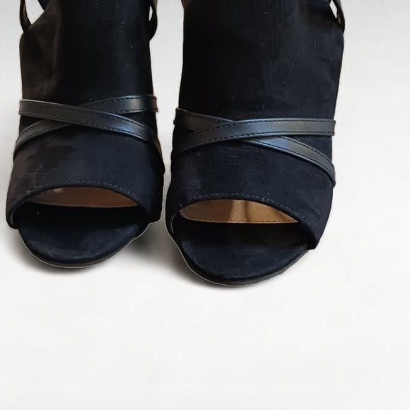 Christian Sariano Black Faux Suede Imma Shootie Bootie Size 9.5 - Picture 7 of 13